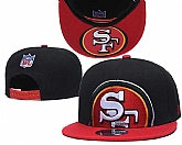49ers Team Logo Black Red Adjustable Hat GS,baseball caps,new era cap wholesale,wholesale hats